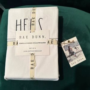 Rae Dunn his and hers pillowcase set